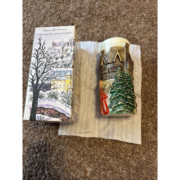 Vintage 1986 Emperor Art Creations Christmas Village Candle - Picture 2 of 2